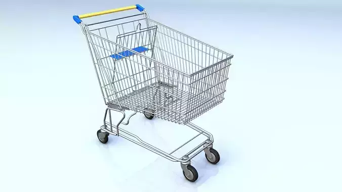 Shopping cart 3D model