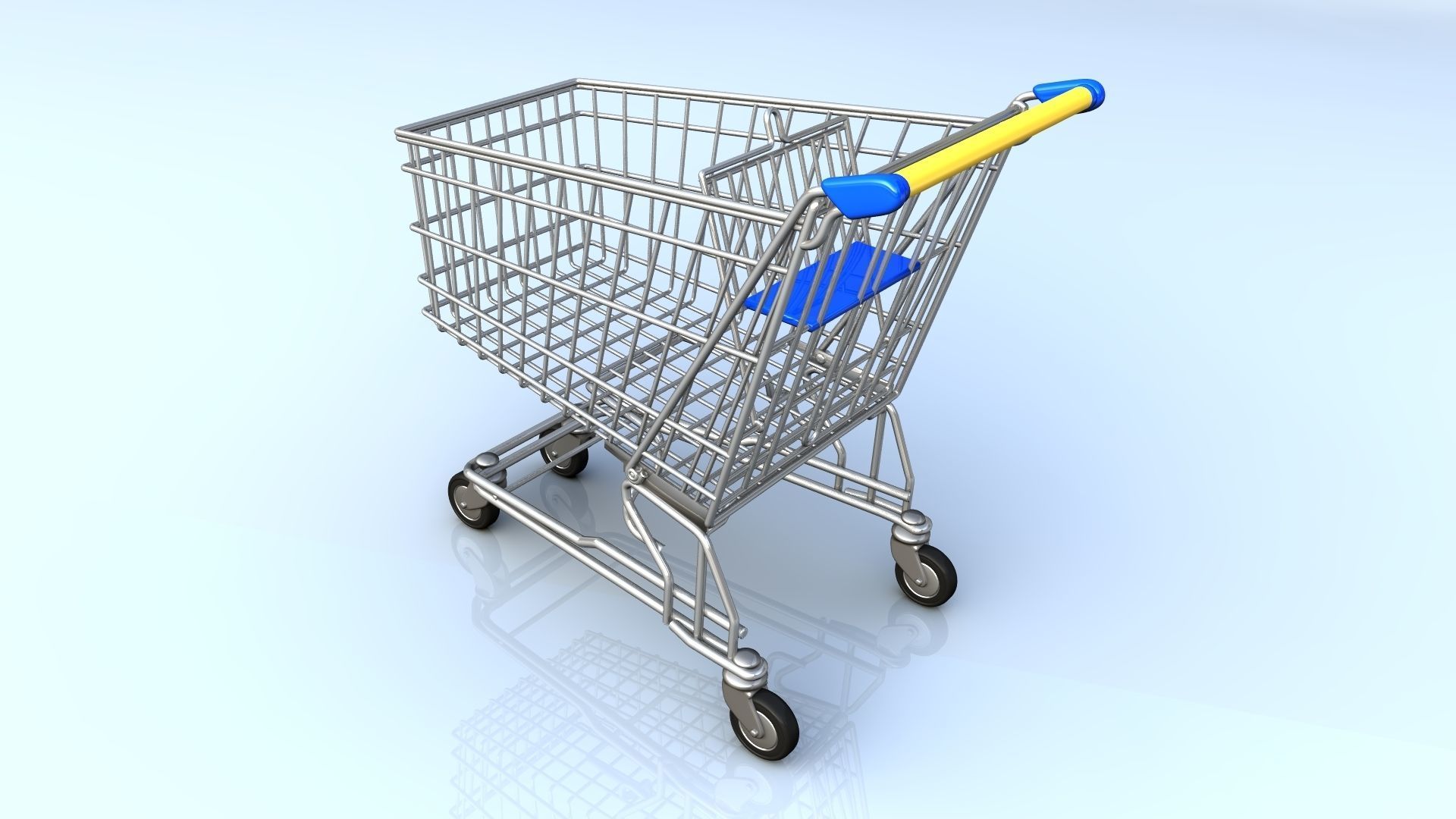 Shopping cart 3D model_3