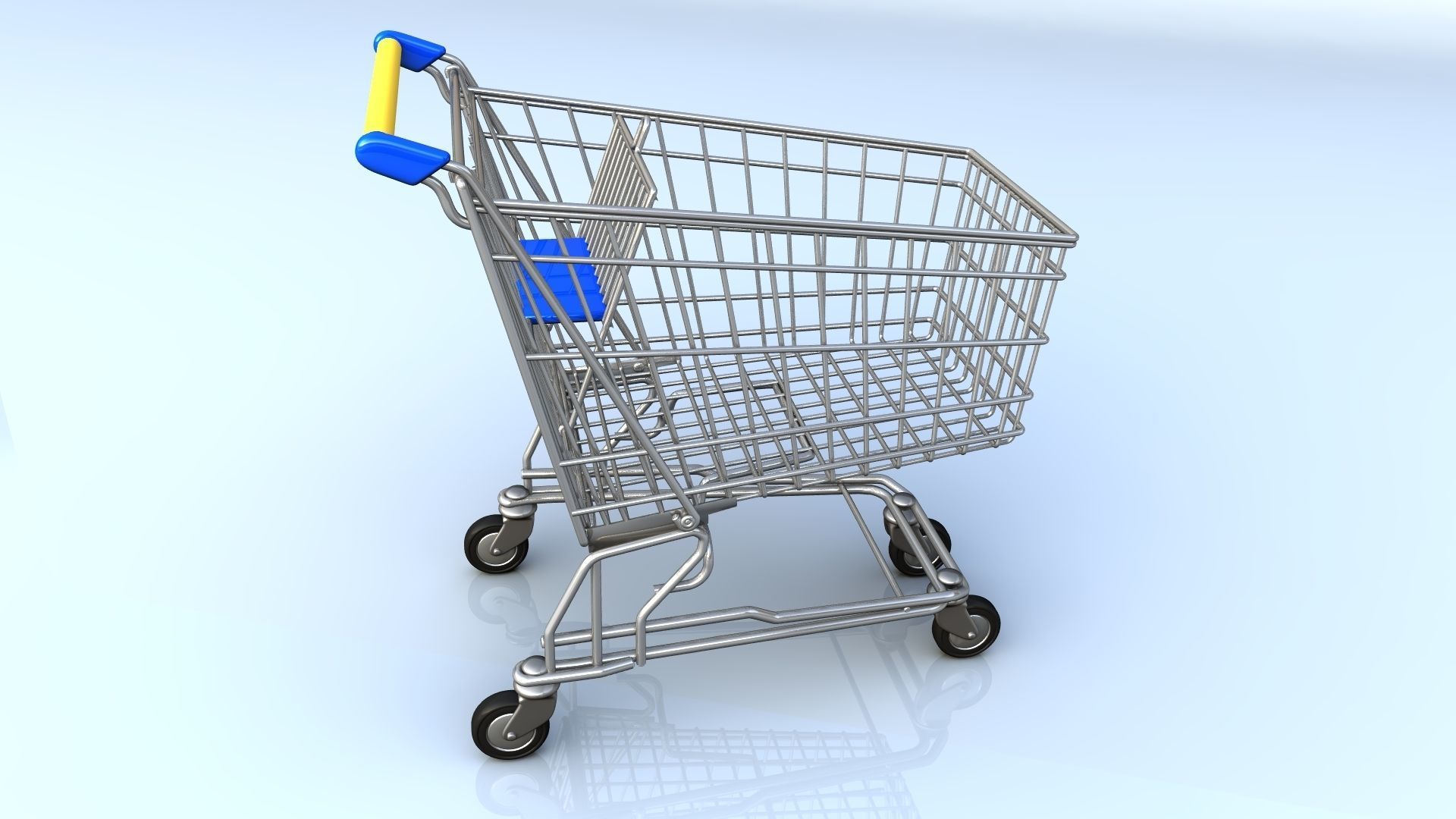Shopping cart 3D model_4