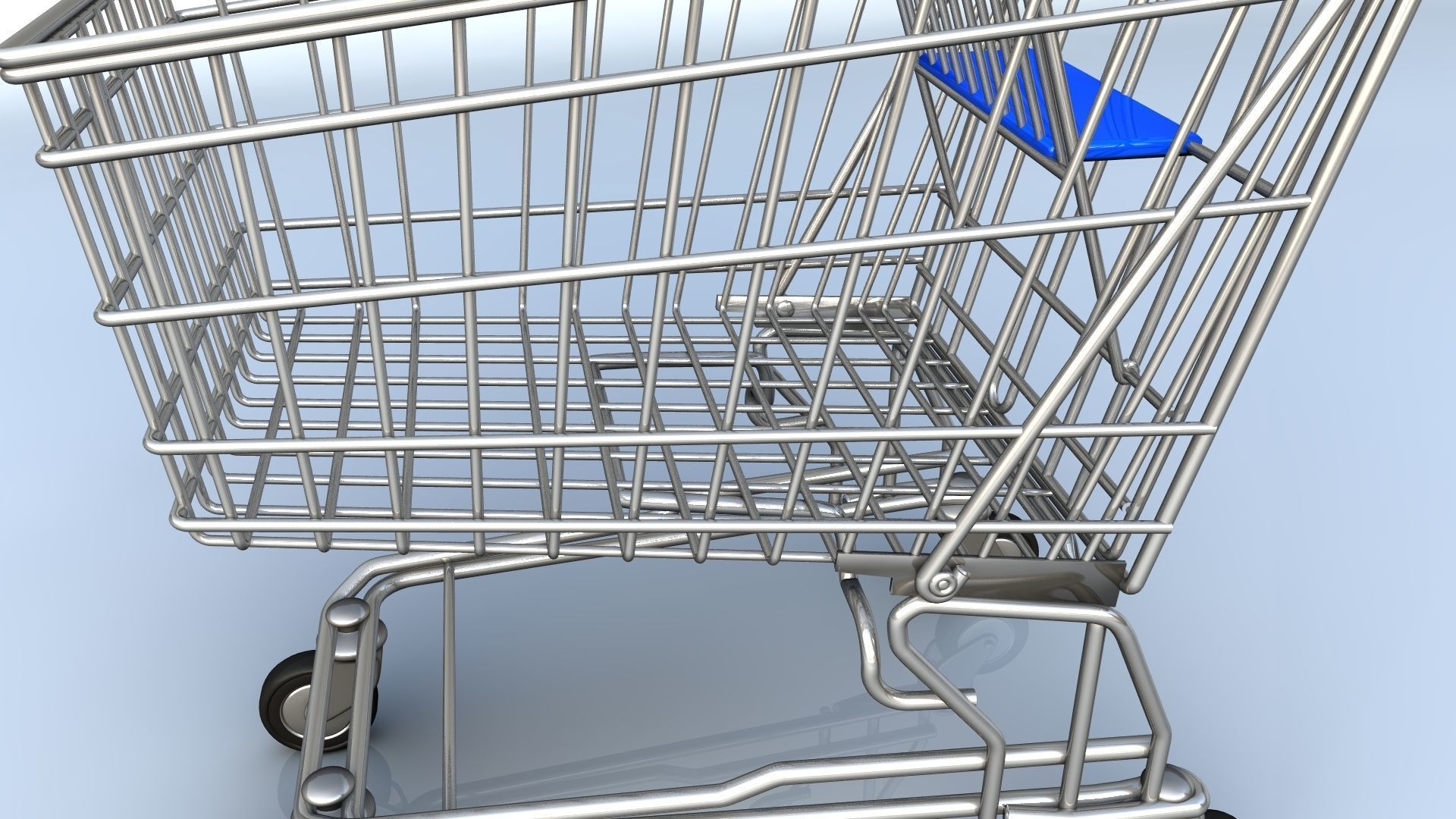 Shopping cart 3D model_7