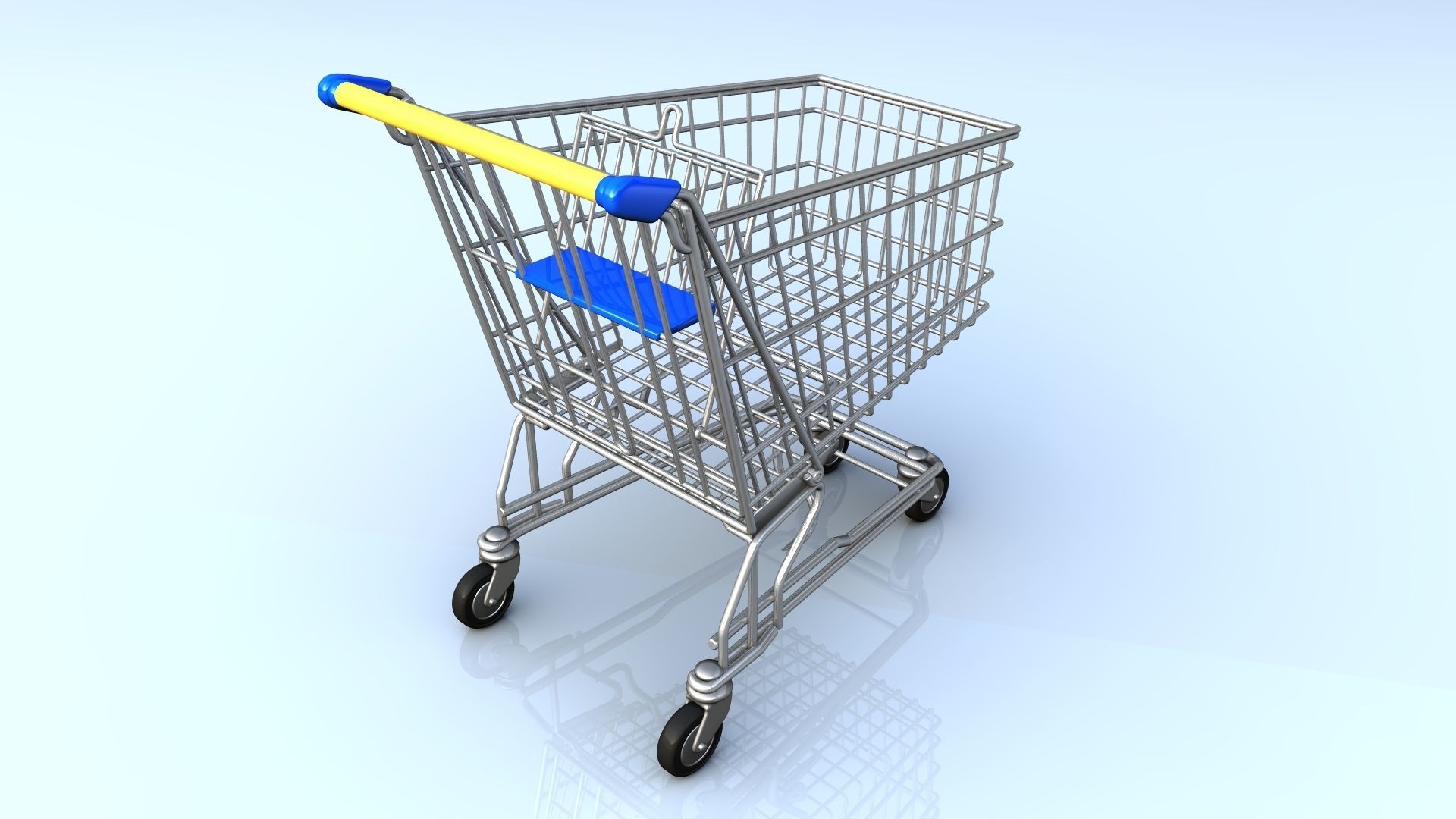 Shopping cart 3D model_2