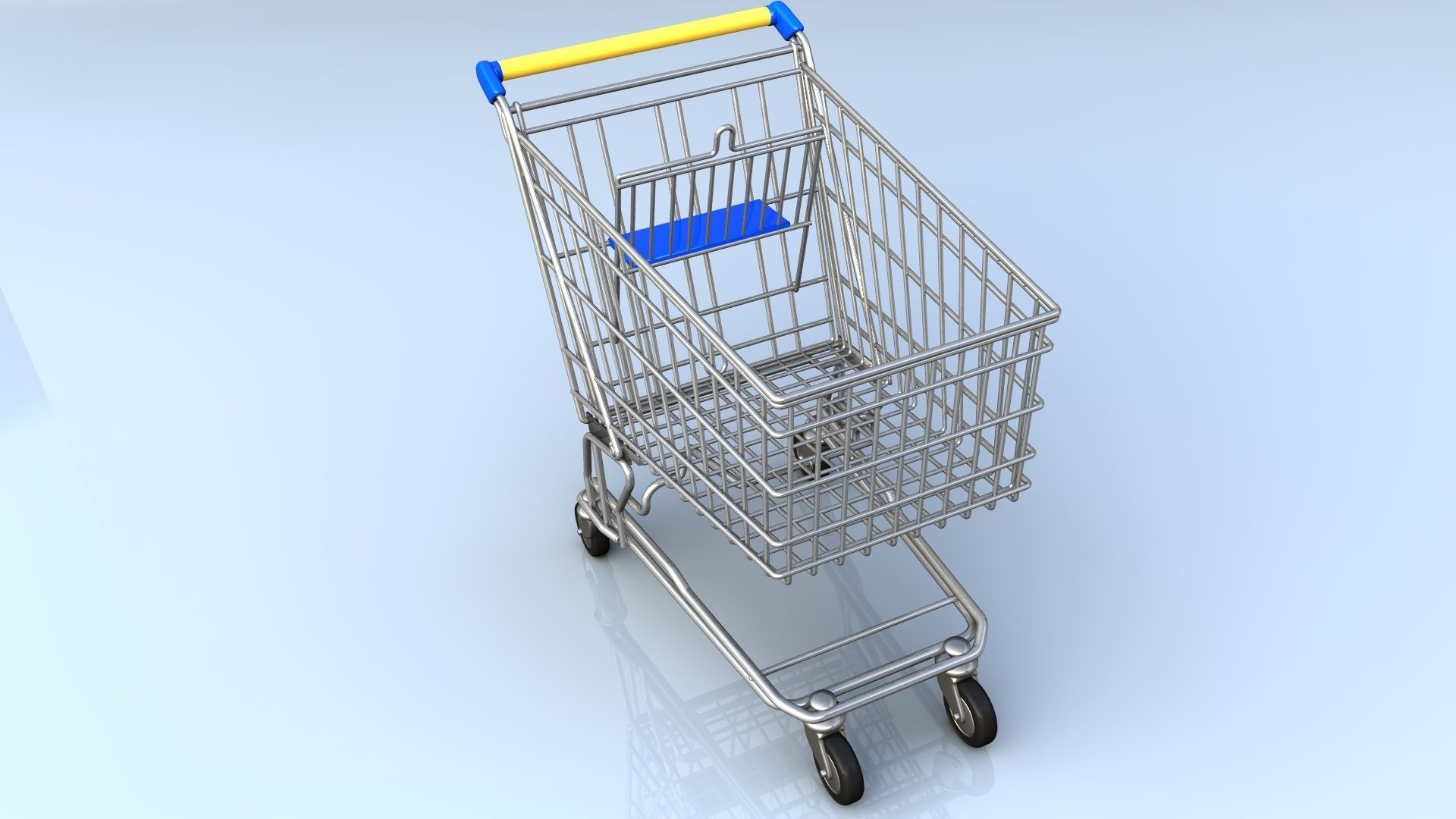 Shopping cart 3D model_5
