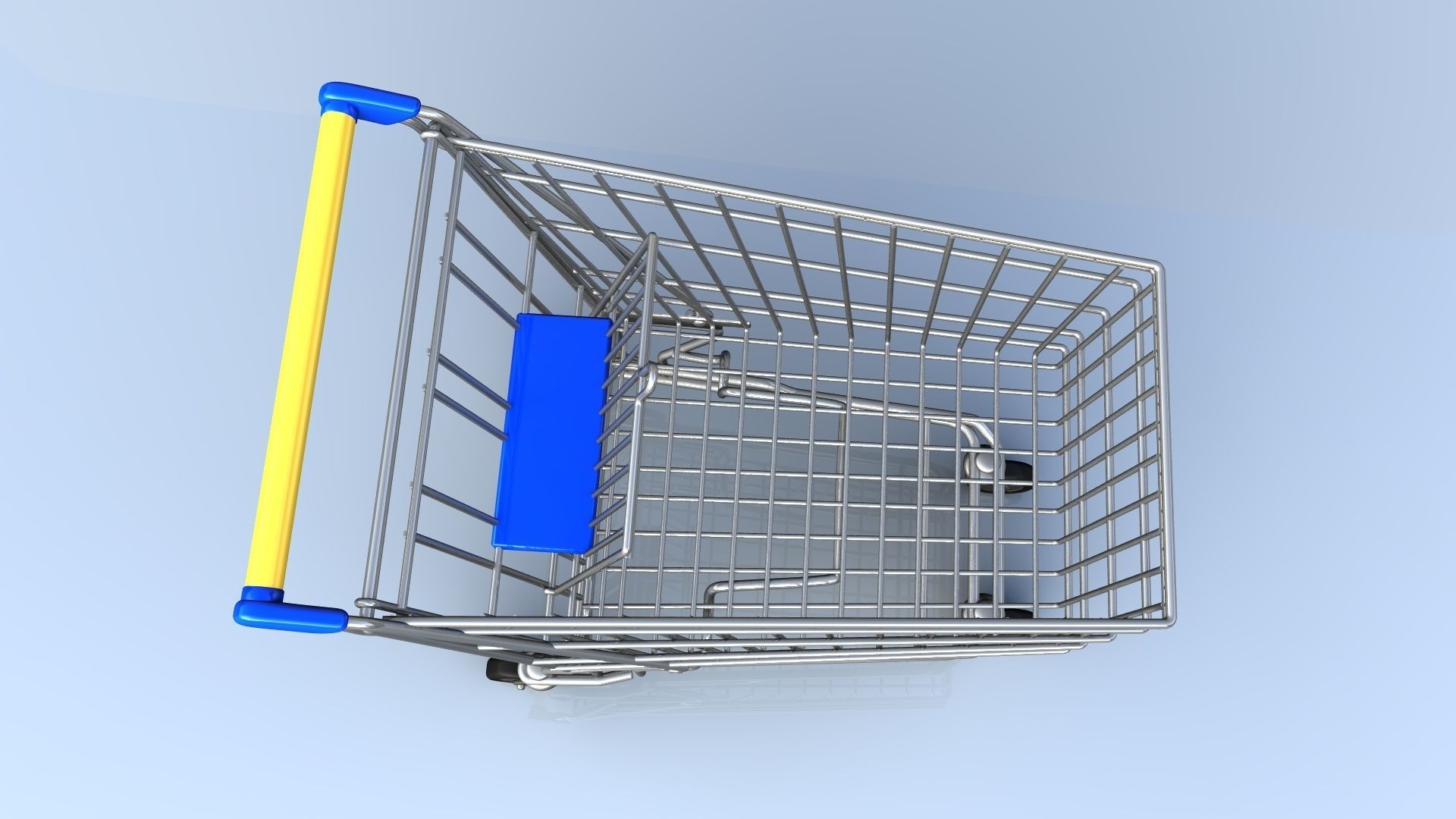 Shopping cart 3D model_6