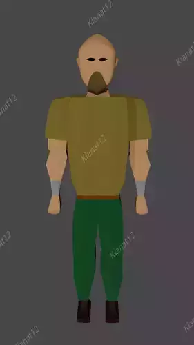 Bob from  RuneScape Low-poly 3D model