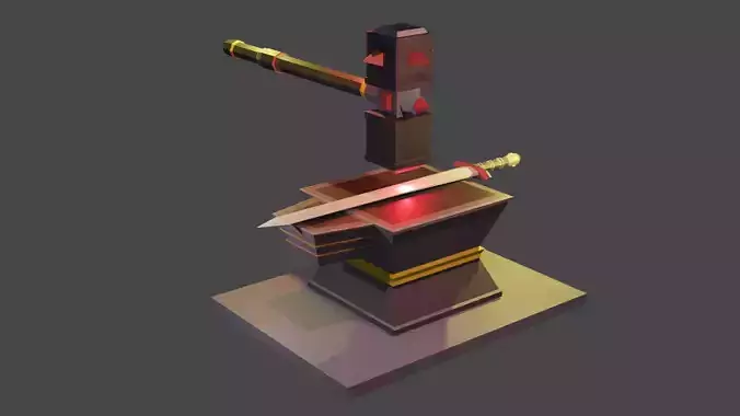 Ancient Iron Sword Forging system for black smith