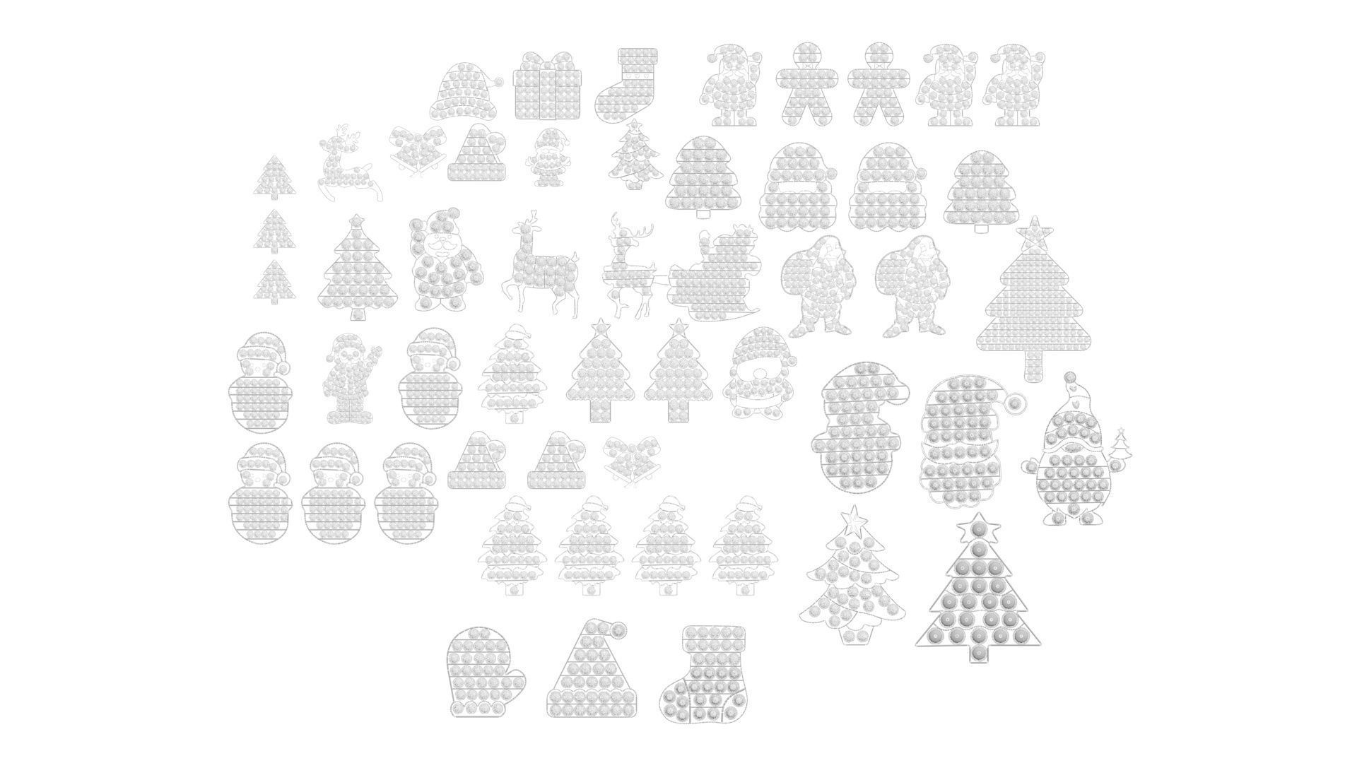 Christmas Pop It Fidget Toys Set 3D model_32