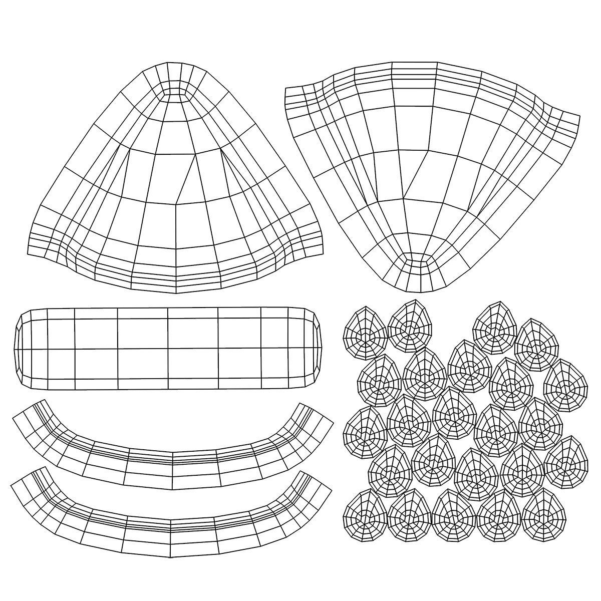 Cartoon Watermelon Low-poly 3D model_7