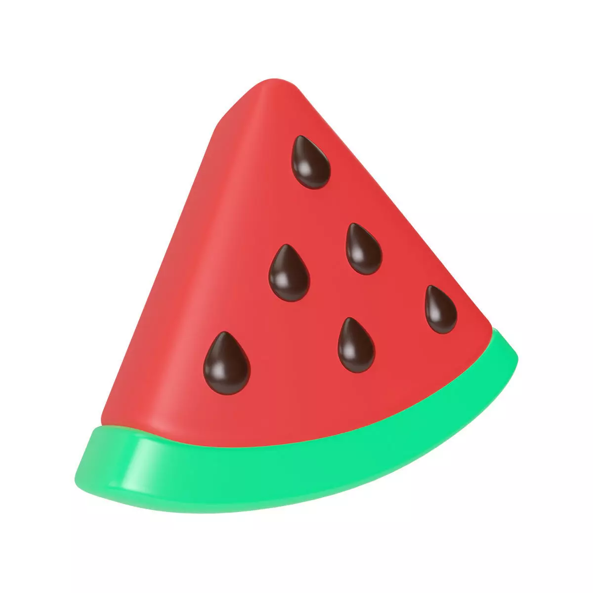 Cartoon Watermelon Low-poly 3D model_0