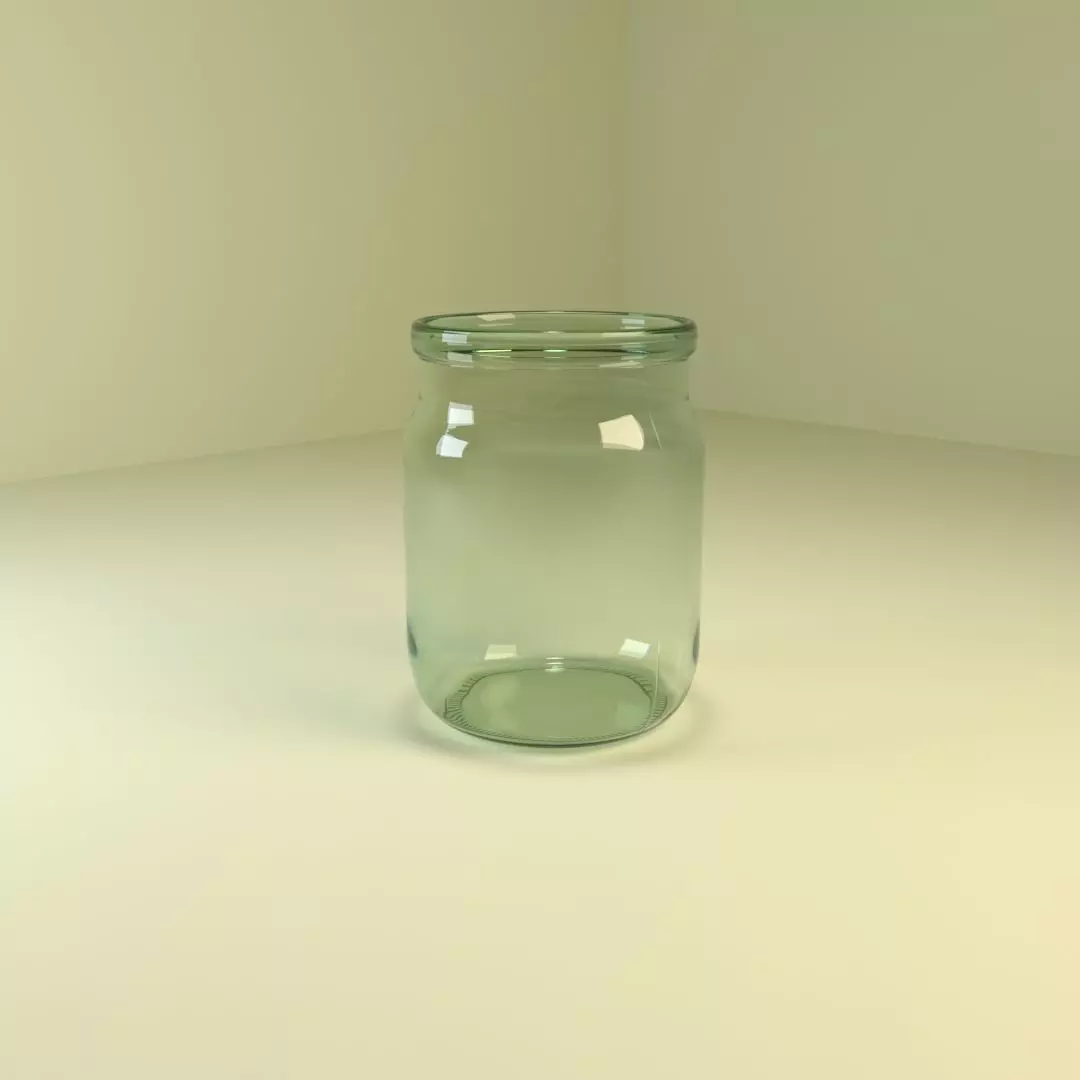 glass jar 500 ml 3D model