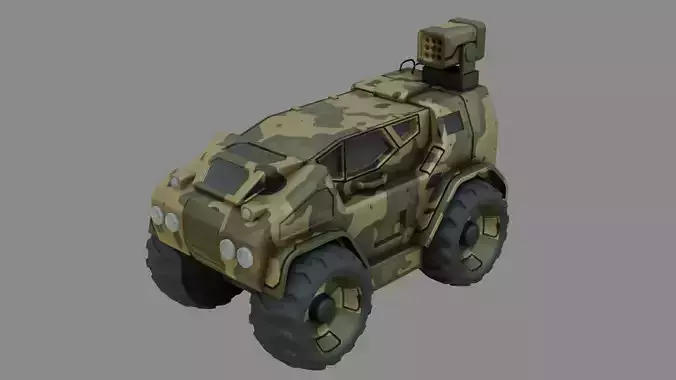 Sci-Fi Military Vehicle - Game Ready - PBR
