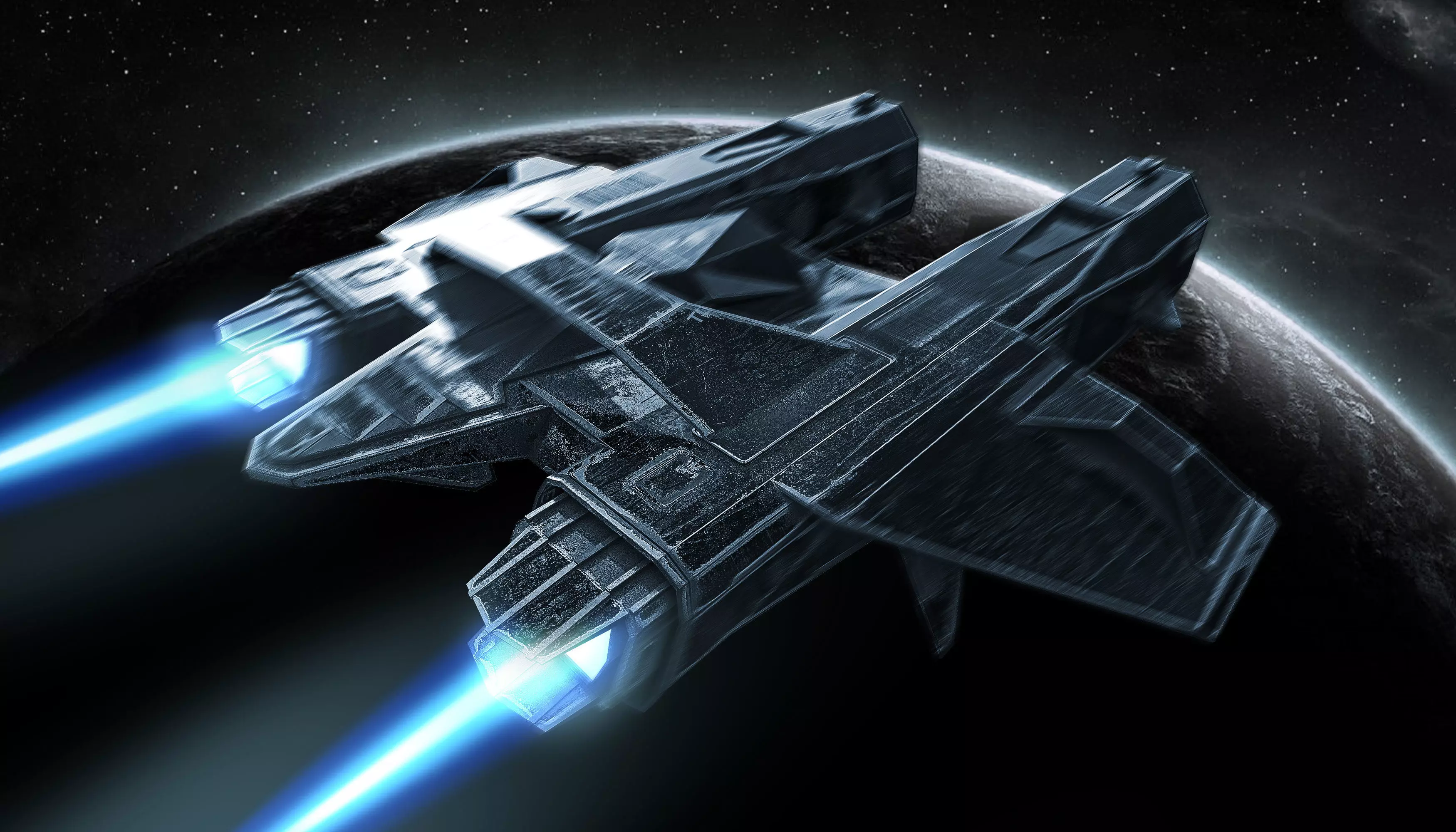 Spaceship Fighter N6 Low-poly 3D model