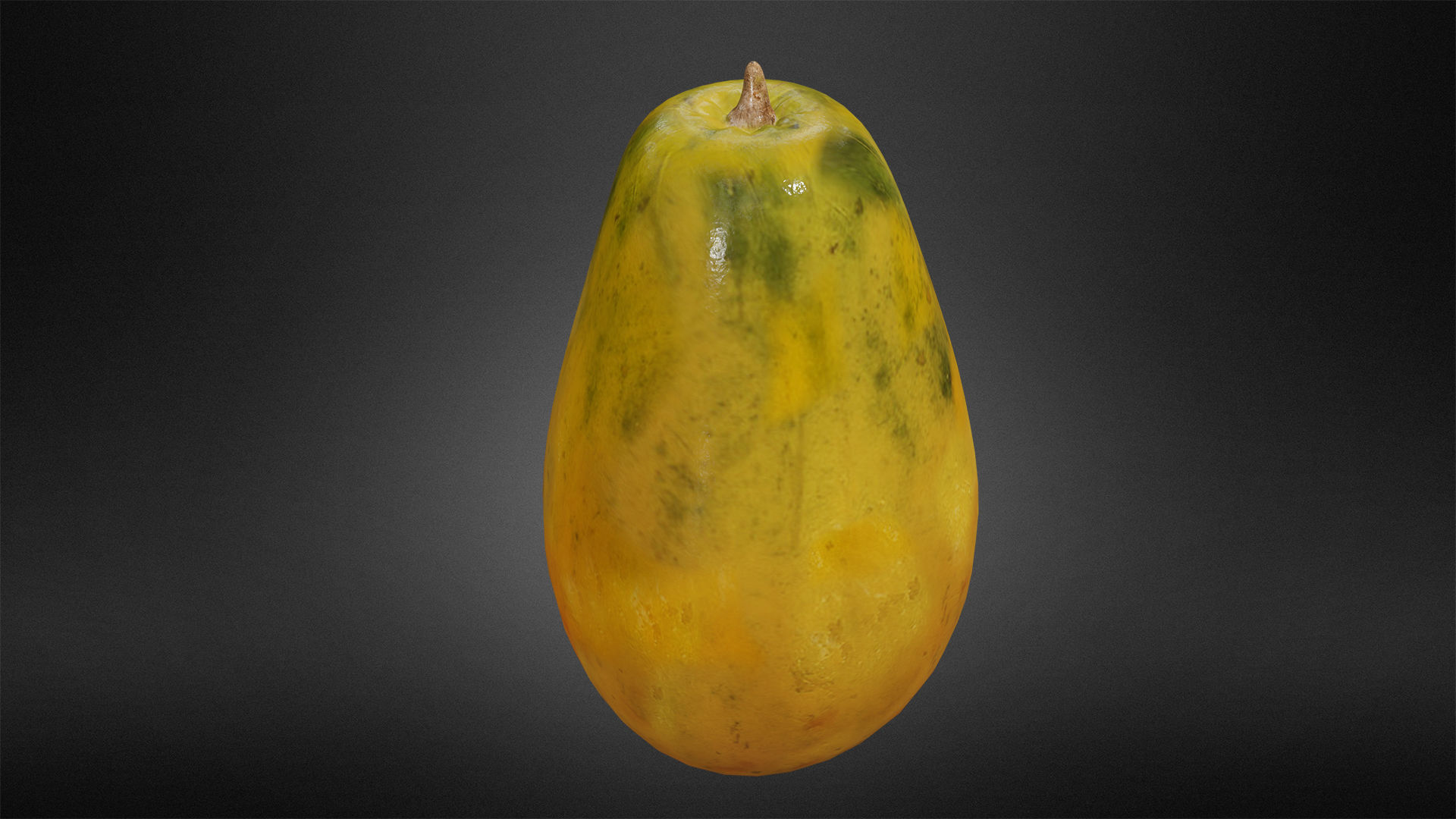 Pawpaw melon Low-poly 3D model_3