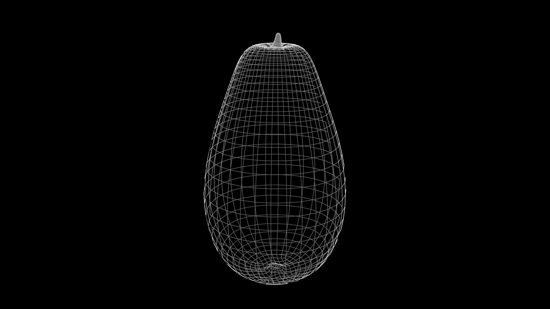 Pawpaw melon Low-poly 3D model_9