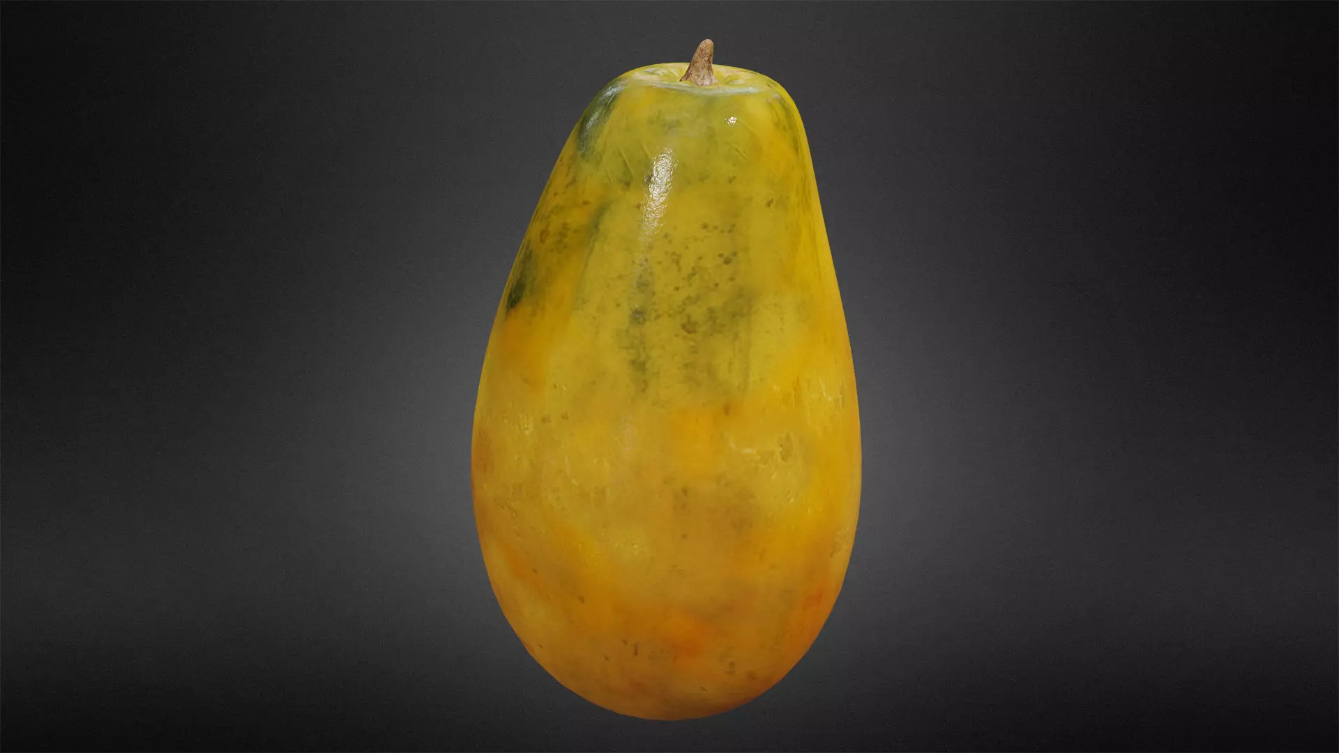 Pawpaw melon Low-poly 3D model_0