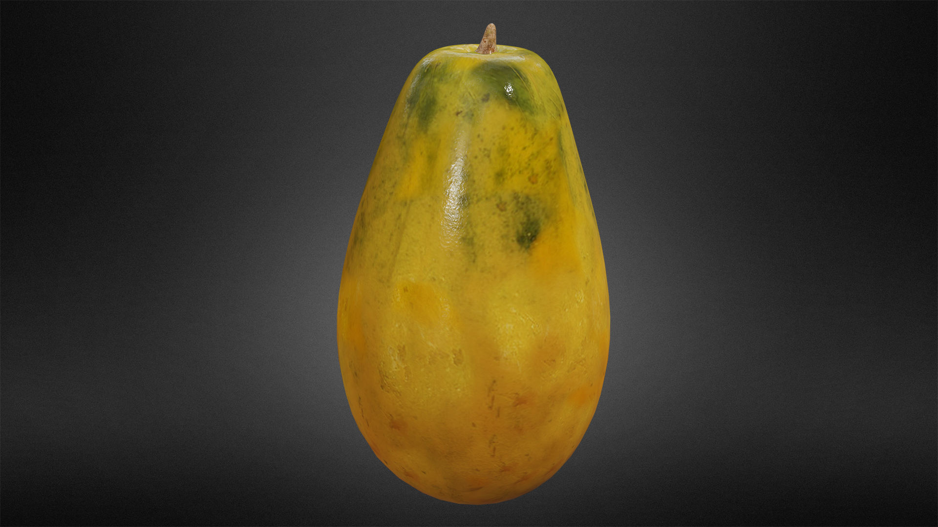 Pawpaw melon Low-poly 3D model_1