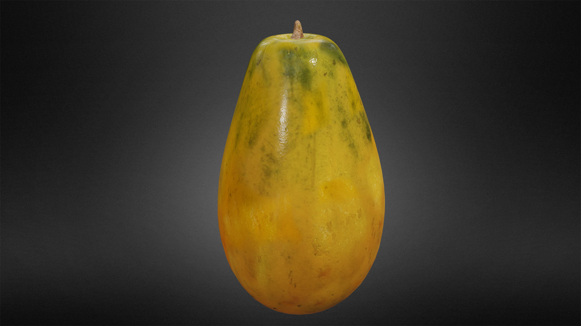 Pawpaw melon Low-poly 3D model_2