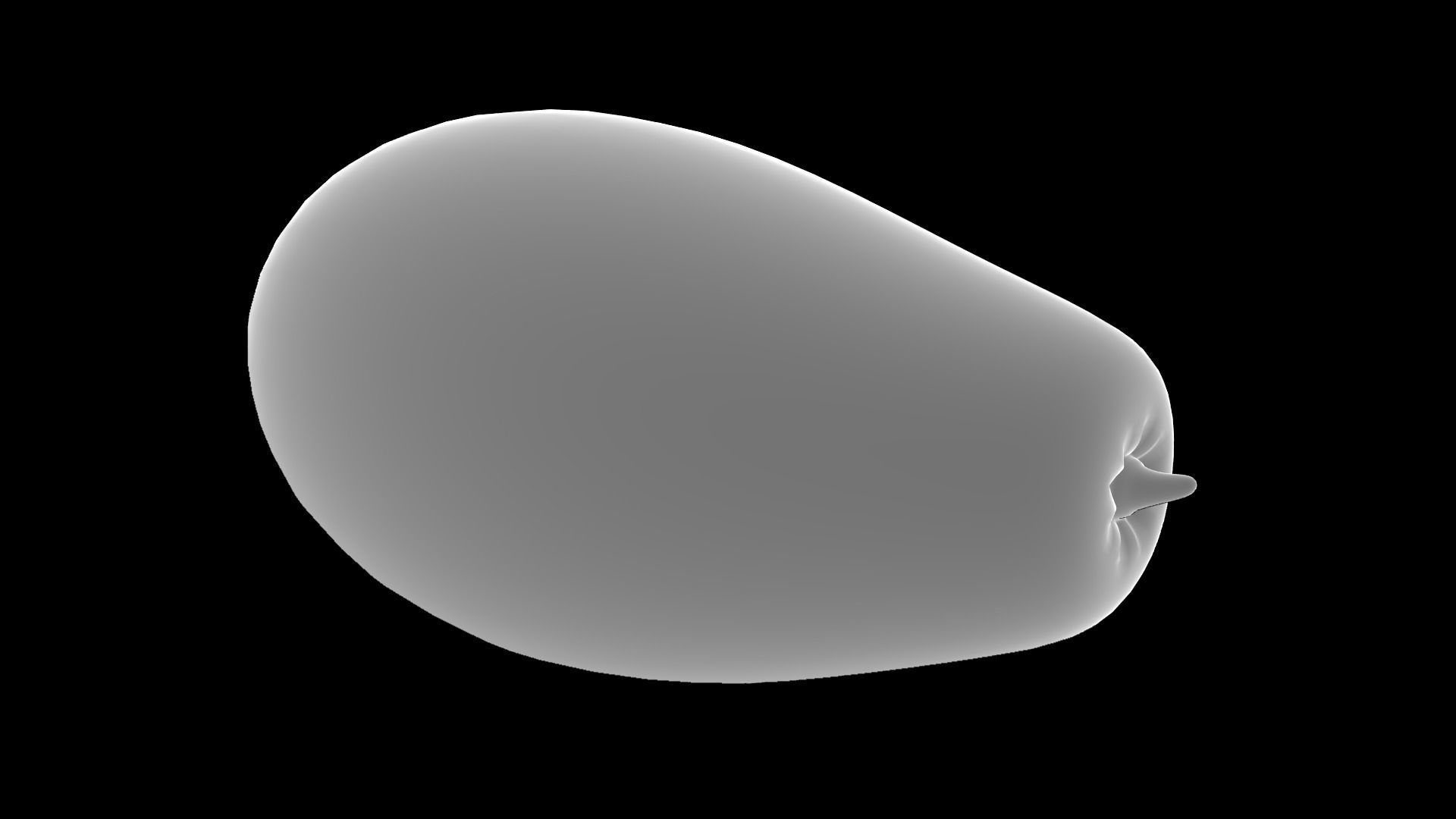 Pawpaw melon Low-poly 3D model_5