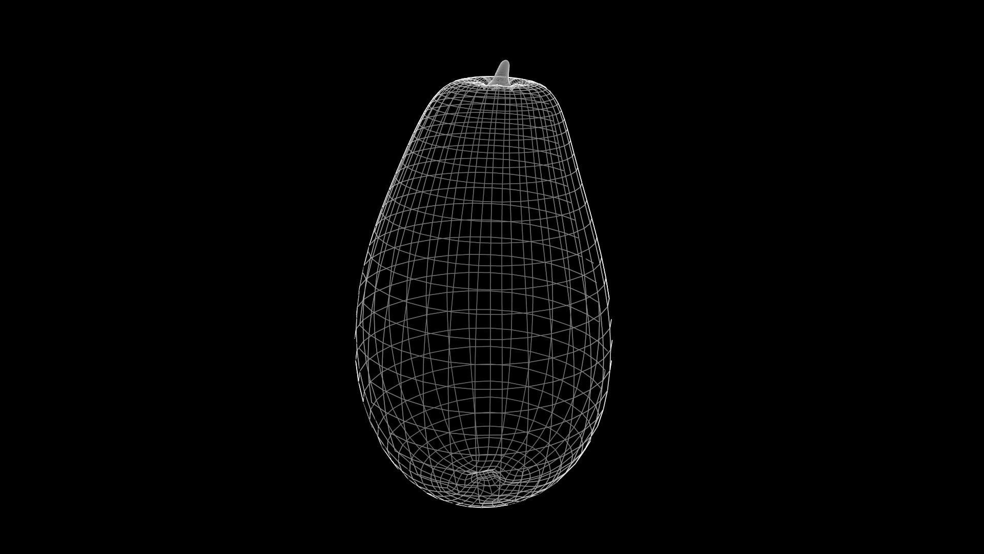 Pawpaw melon Low-poly 3D model_8