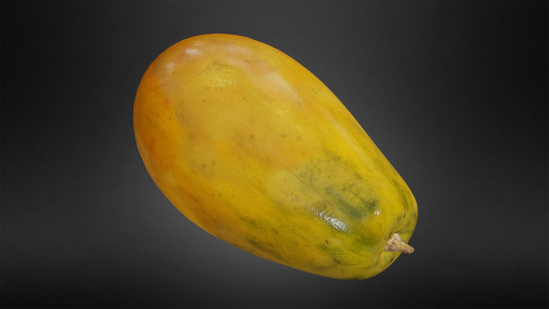 Pawpaw melon Low-poly 3D model_4