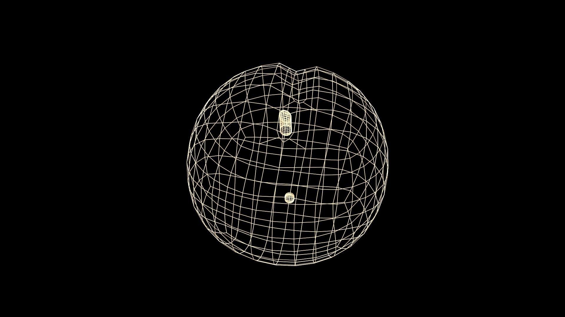 Peach Low-poly 3D model_9
