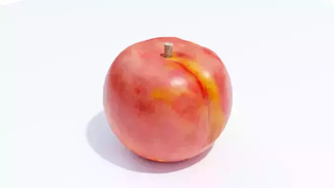 Peach Low-poly 3D model