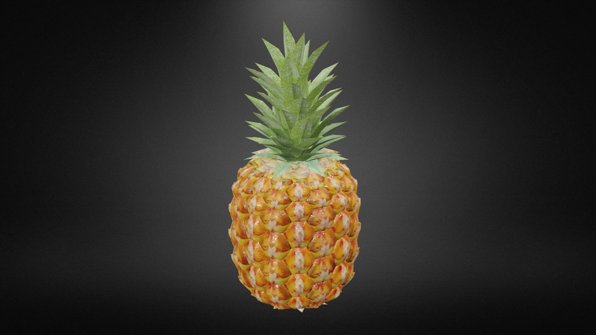 PineApple Low-poly 3D model_1