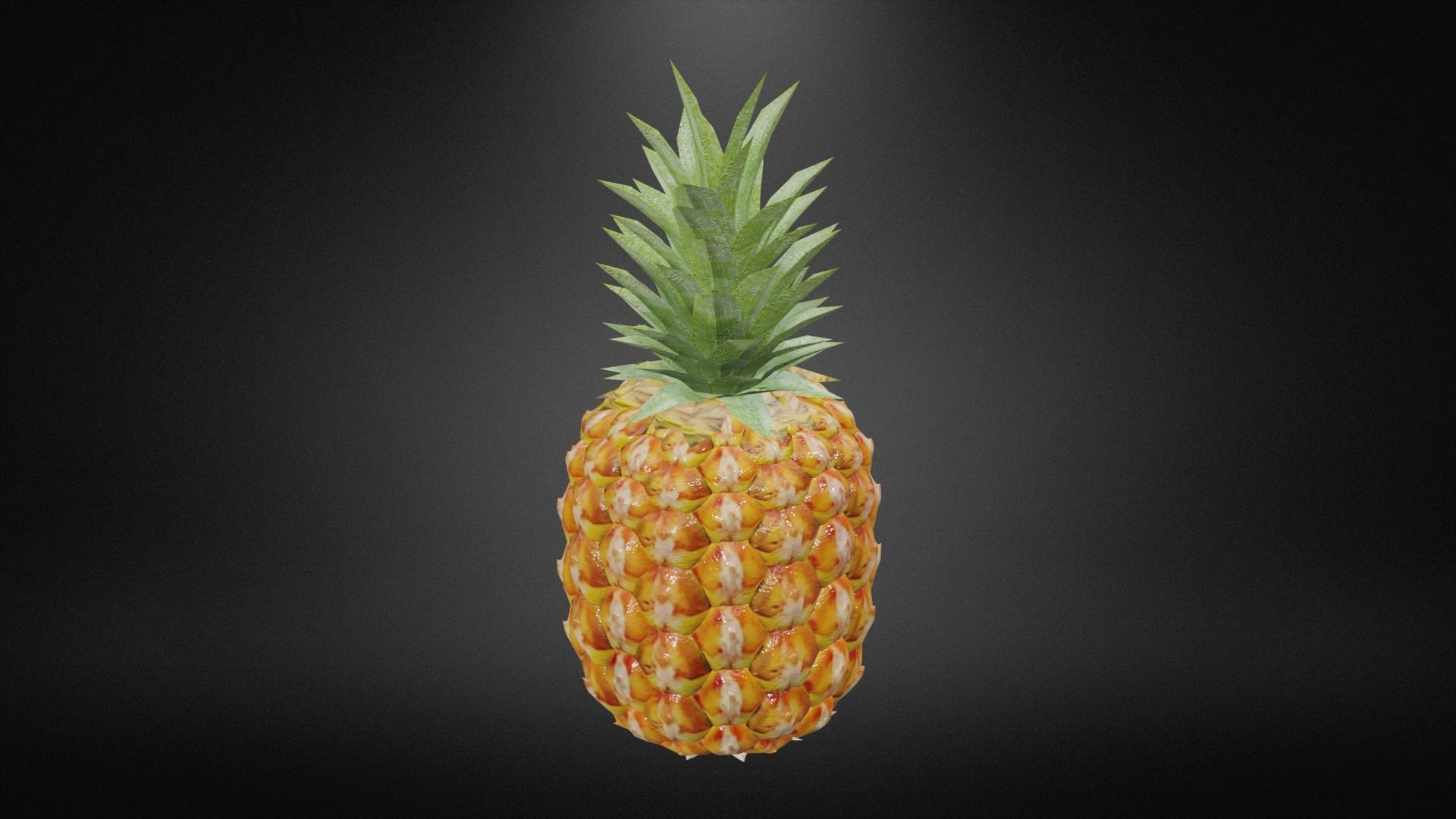 PineApple Low-poly 3D model_2