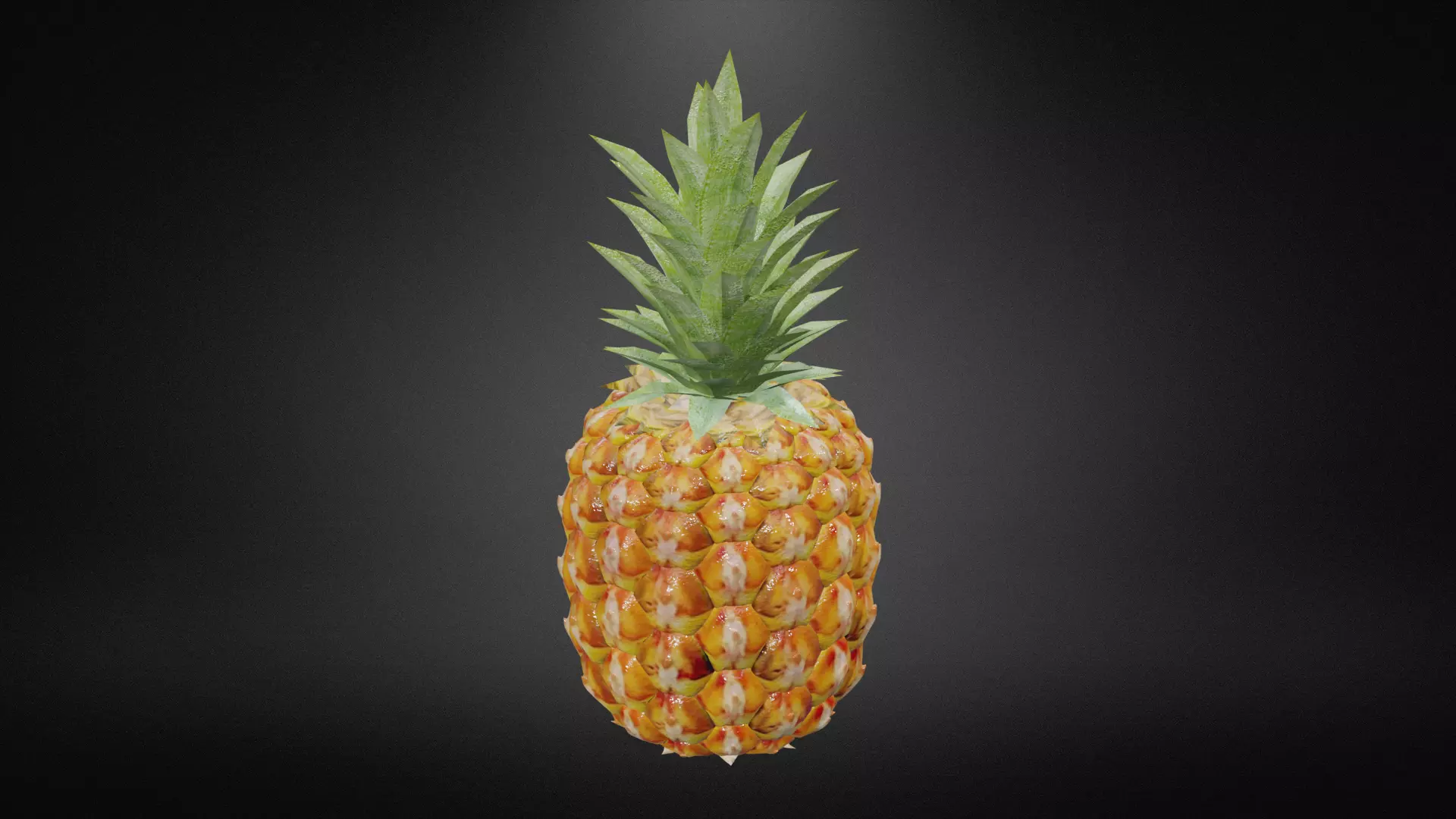 PineApple Low-poly 3D model_0