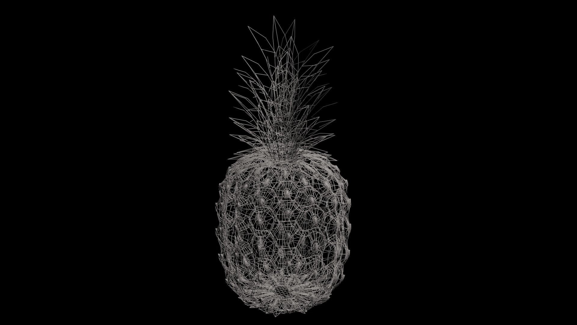 PineApple Low-poly 3D model_8