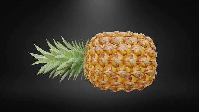 PineApple Low-poly 3D model 5