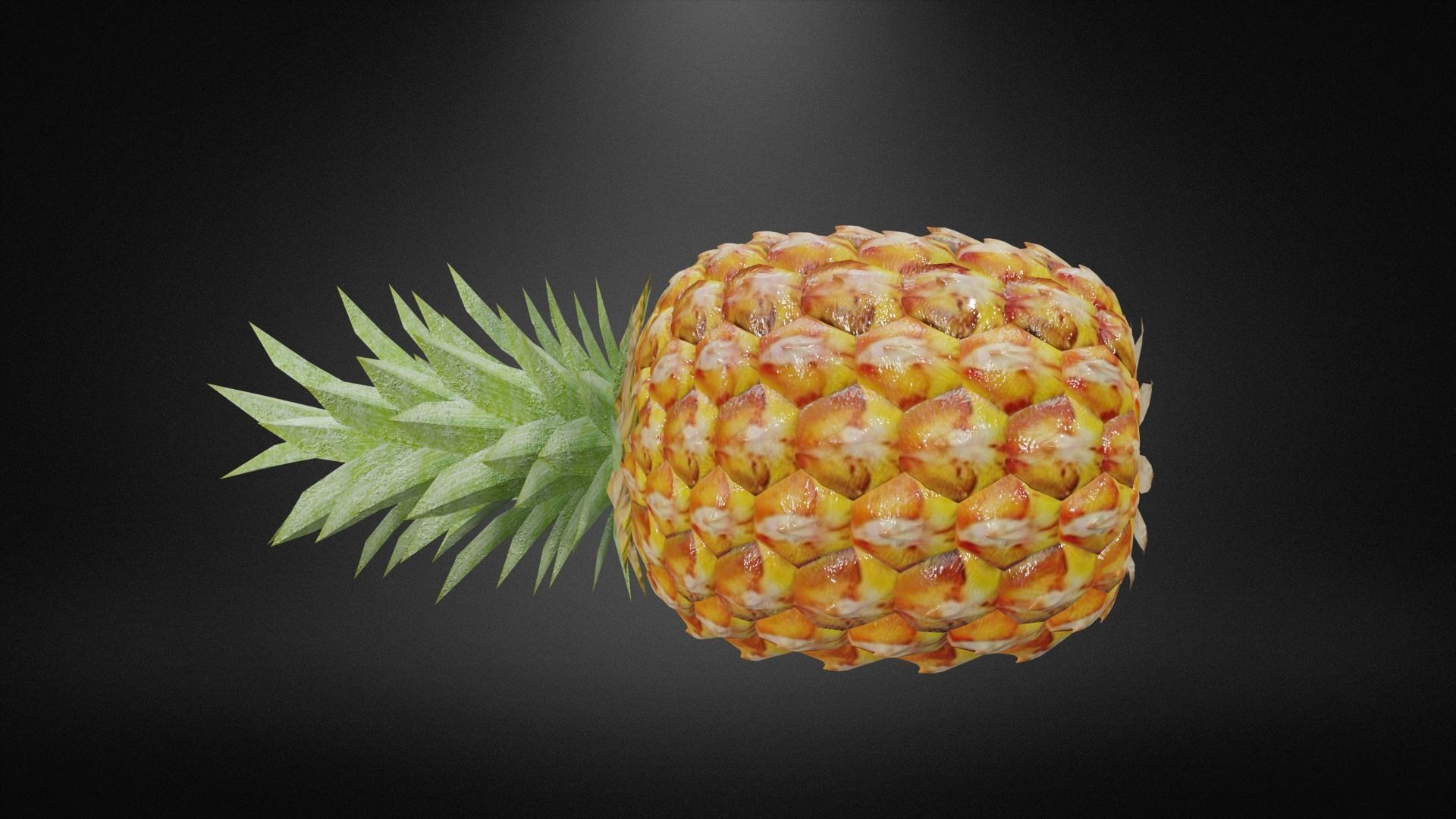 PineApple Low-poly 3D model_4