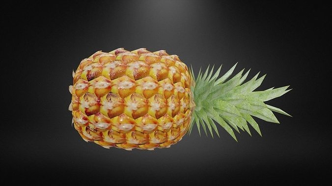 PineApple Low-poly 3D model 6