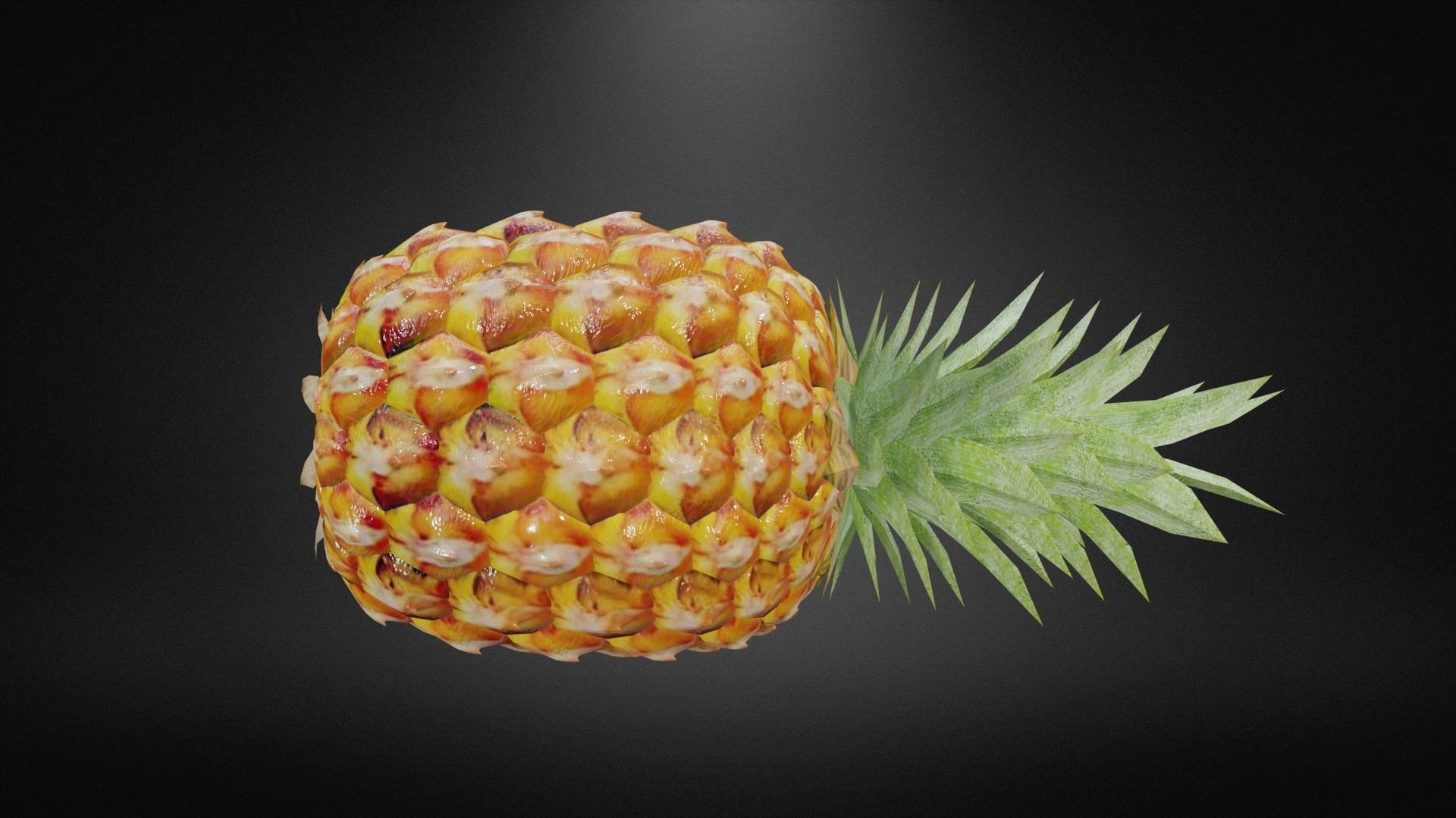 PineApple Low-poly 3D model_5