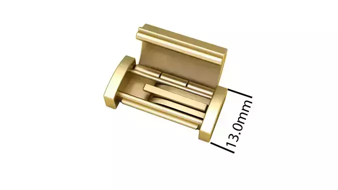 13mm Plain Gold Lock Box for Jewelry