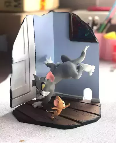 TOM AND JERRY STL for 3D print