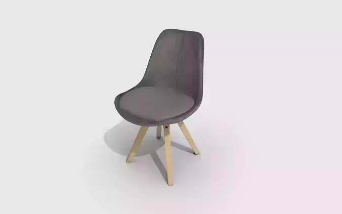 Chair with wooden legs