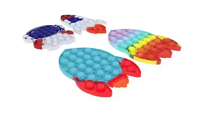 Astronaut and Rocket Pop It Fidget Toys Set