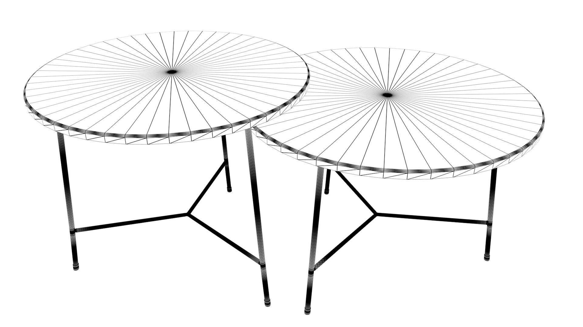 Modern Table Low-poly 3D model_8