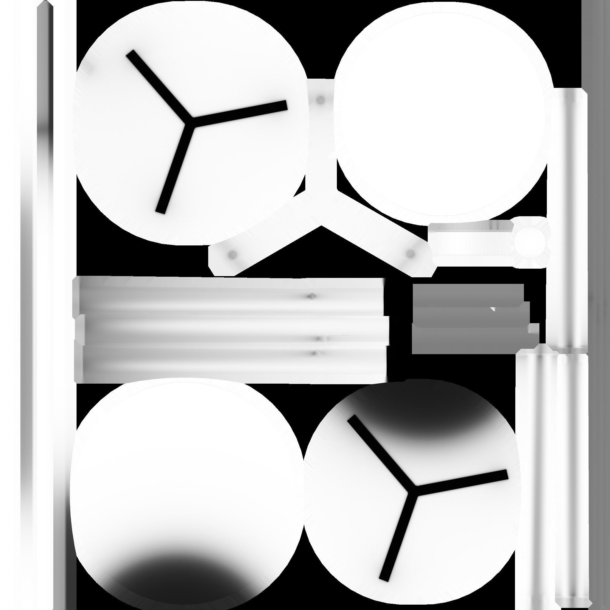 Modern Table Low-poly 3D model_12