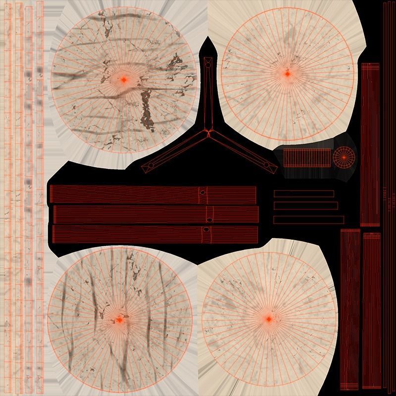 Modern Table Low-poly 3D model_9