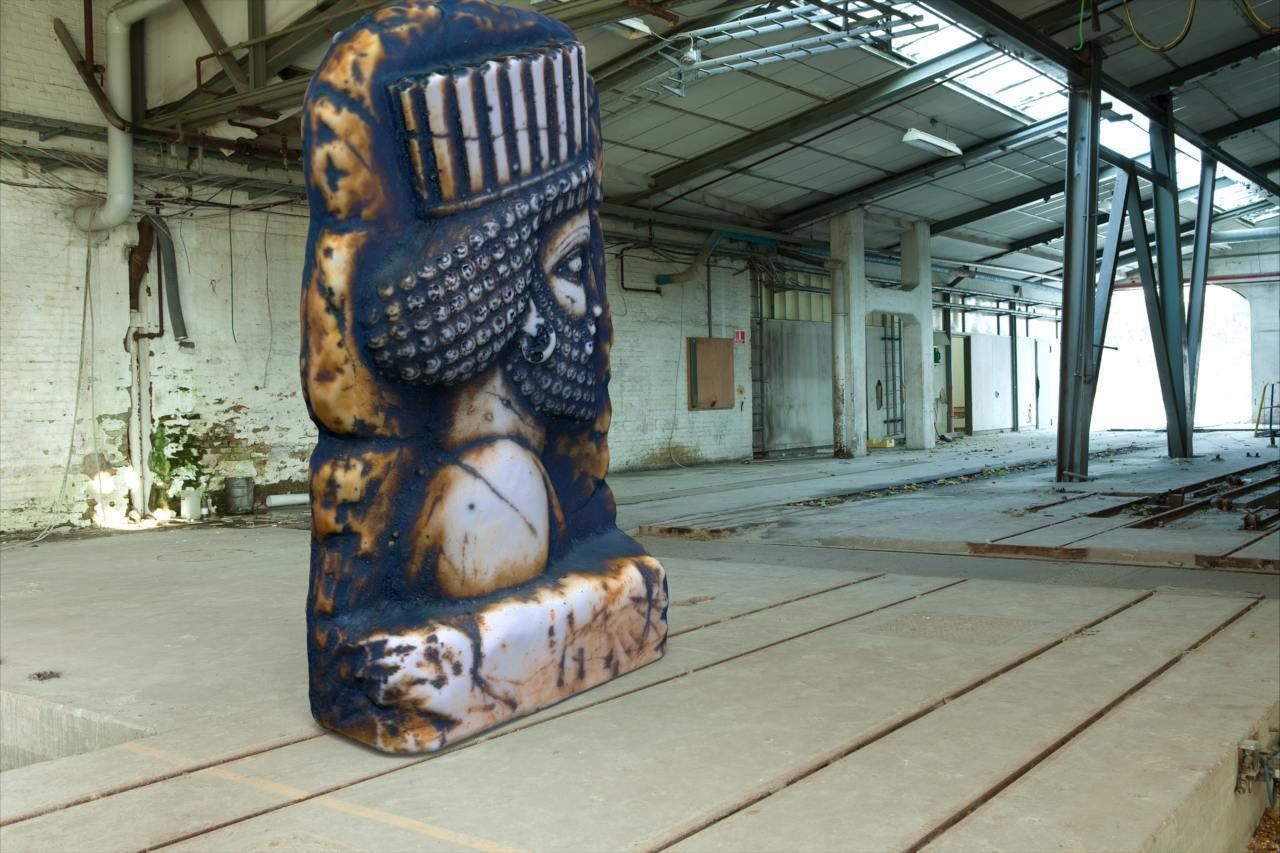 King Darius stone relief 3D model_4