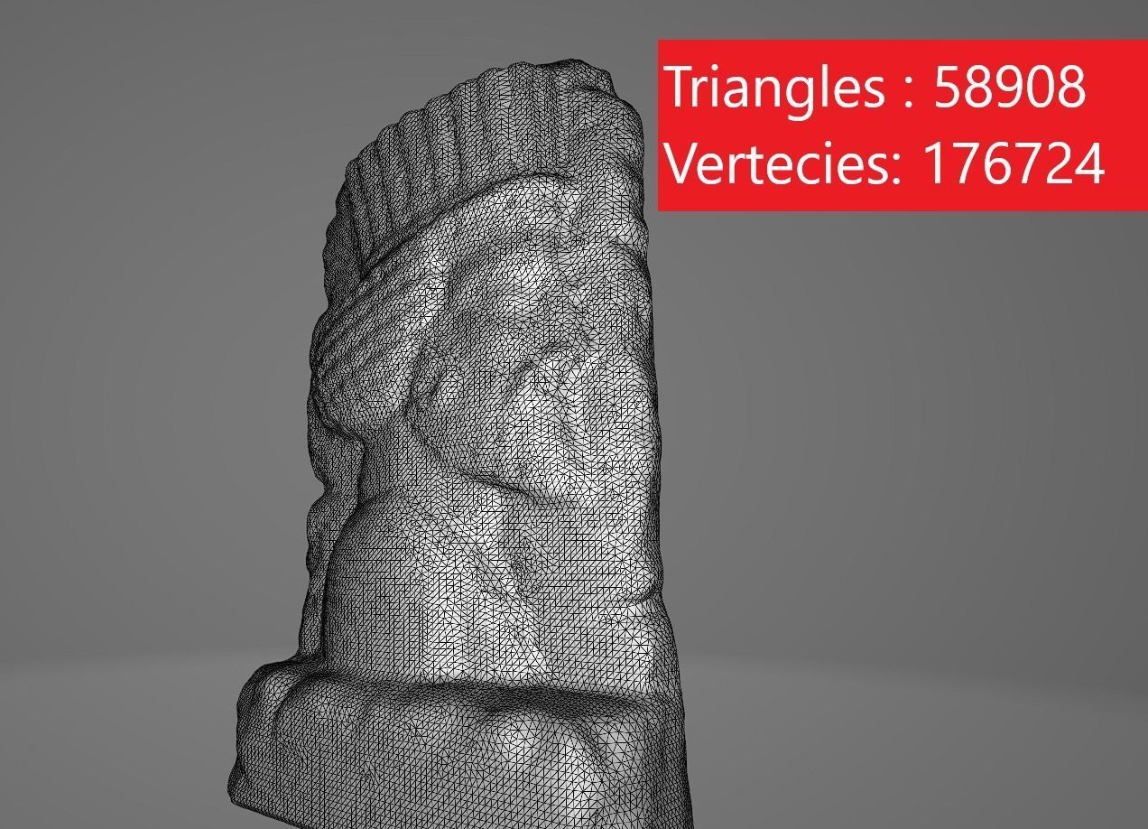 King Darius stone relief 3D model_3