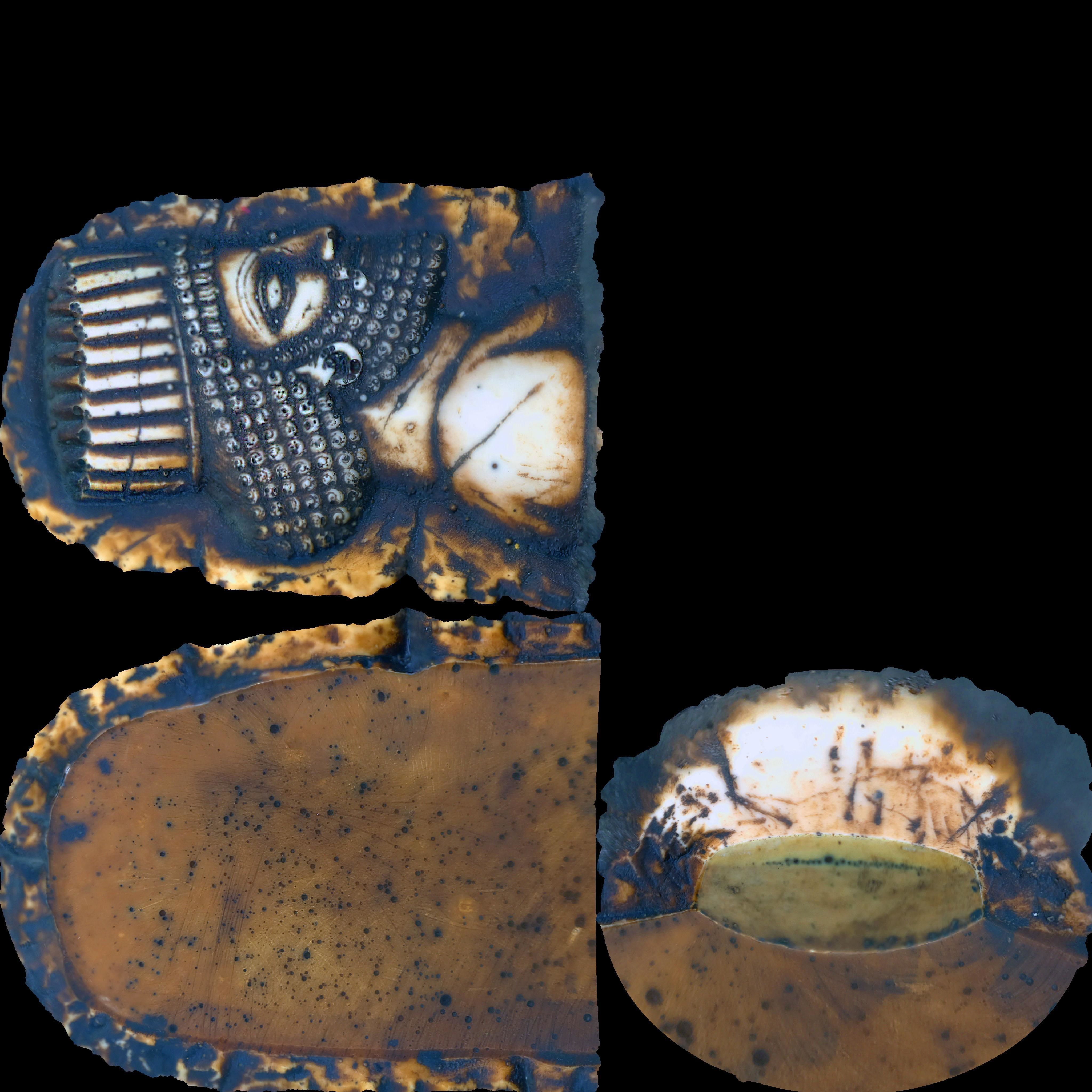 King Darius stone relief 3D model_14