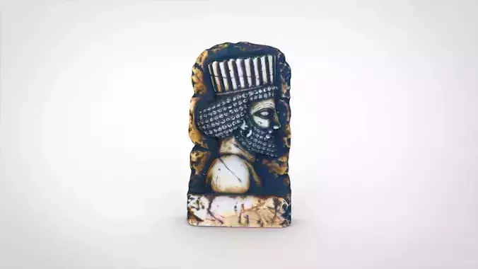King Darius stone relief 3D model King Darius stone relief 3D model