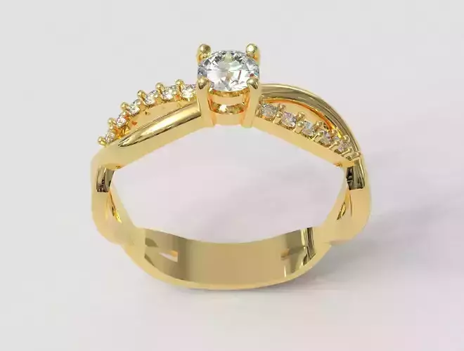 4mm Solitaire Ring 3D print model