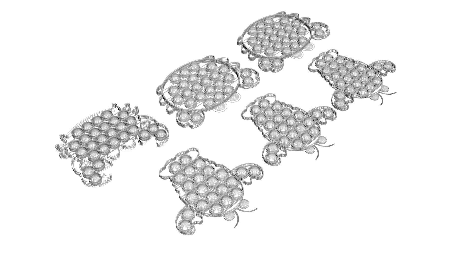 Lobster And Crab Pop It Fidget Toys Set 3D model_16