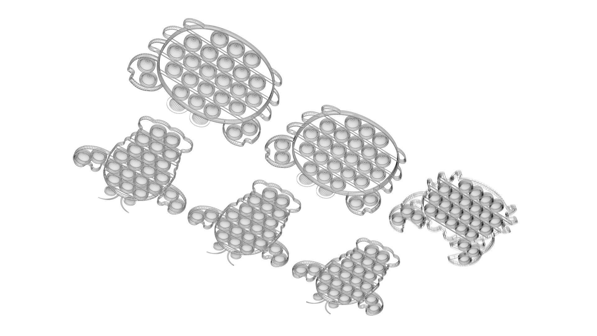 Lobster And Crab Pop It Fidget Toys Set 3D model_24