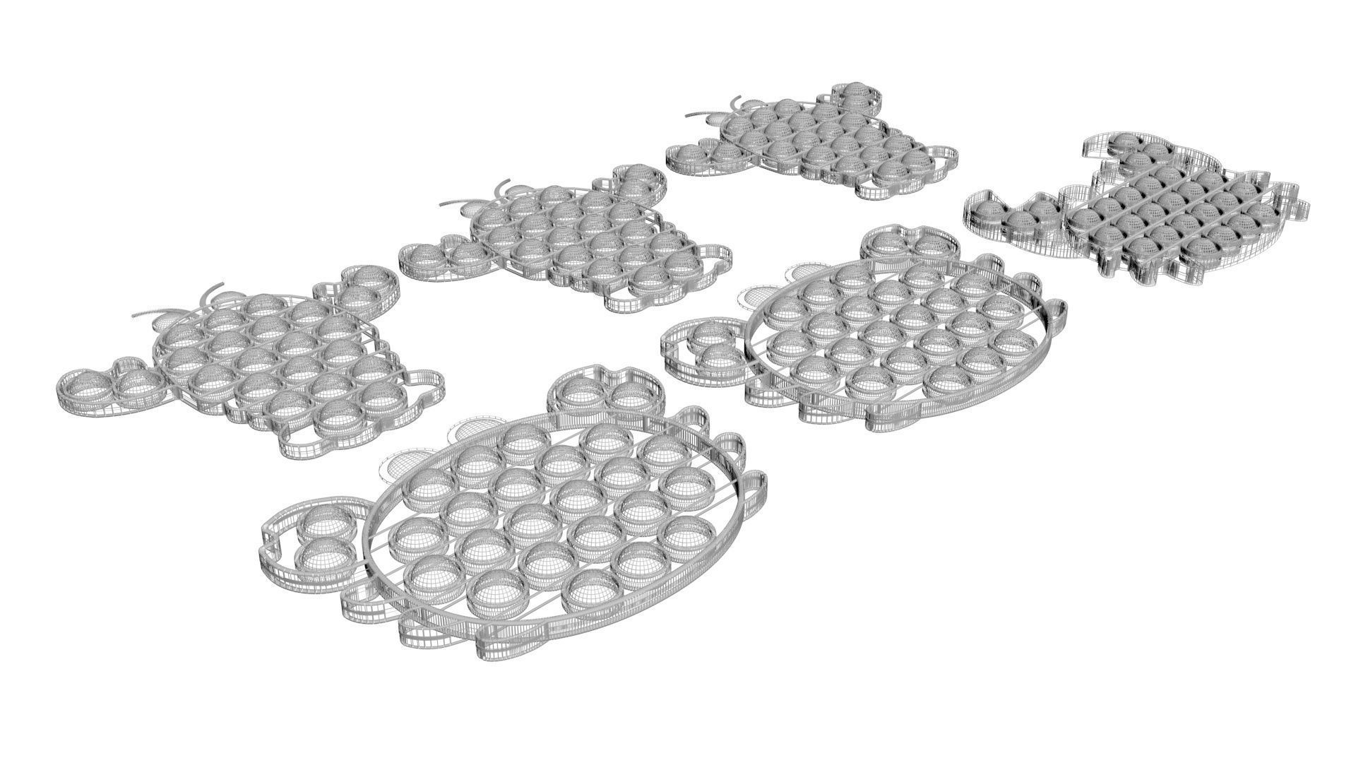 Lobster And Crab Pop It Fidget Toys Set 3D model_14