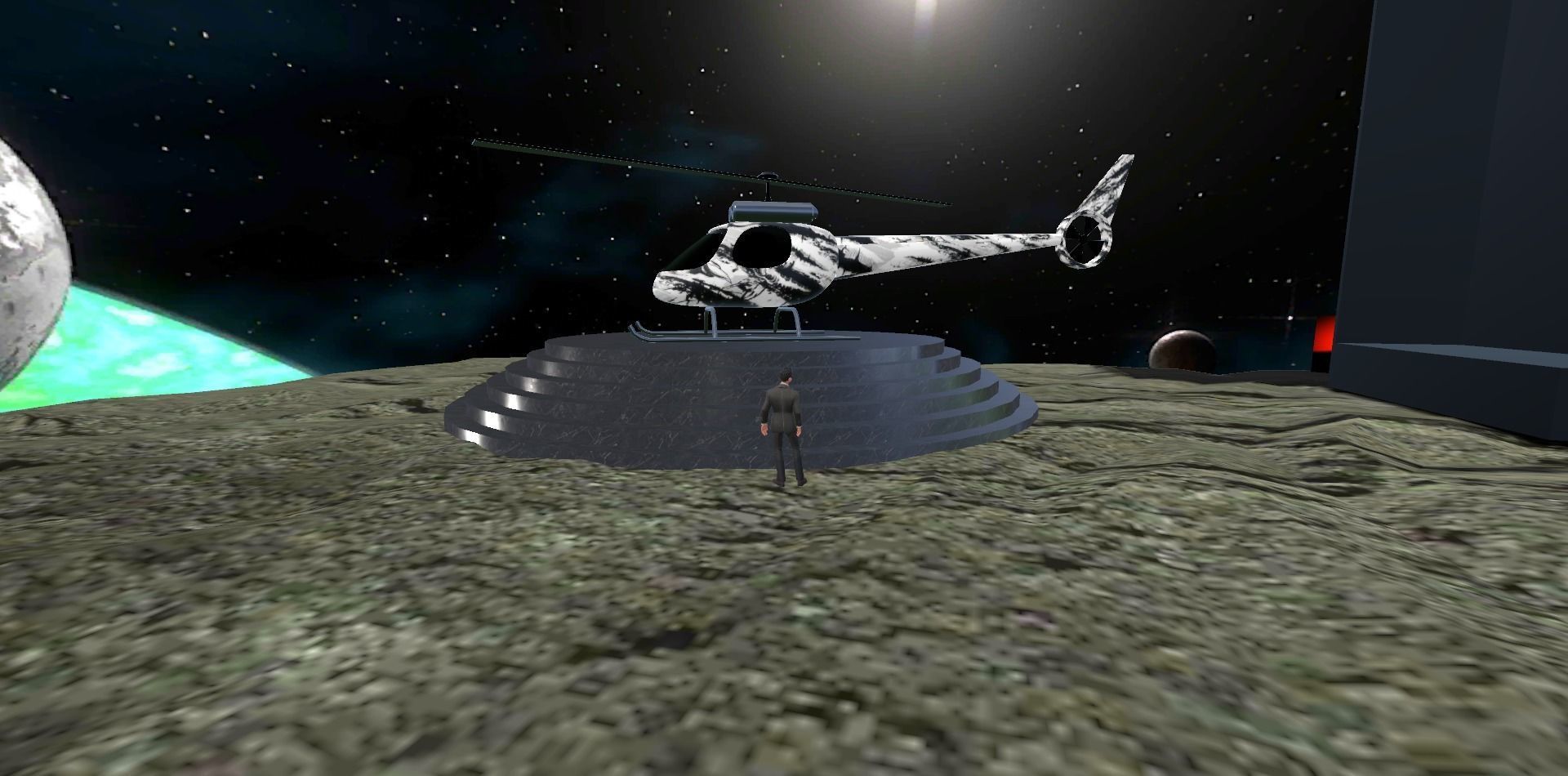 Festival Area In The Space VR-Ready-To-Use Low-poly 3D model_3