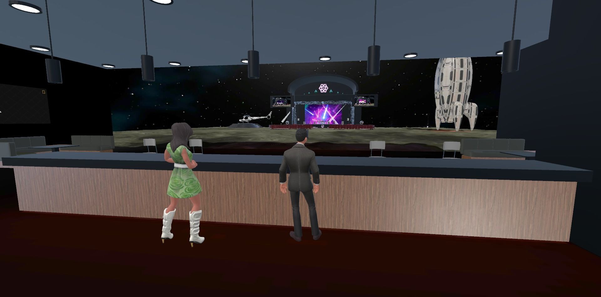 Festival Area In The Space VR-Ready-To-Use Low-poly 3D model_8
